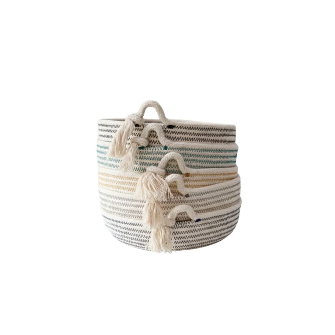 Stylish Eco-Friendly Tassel Basket for Storage